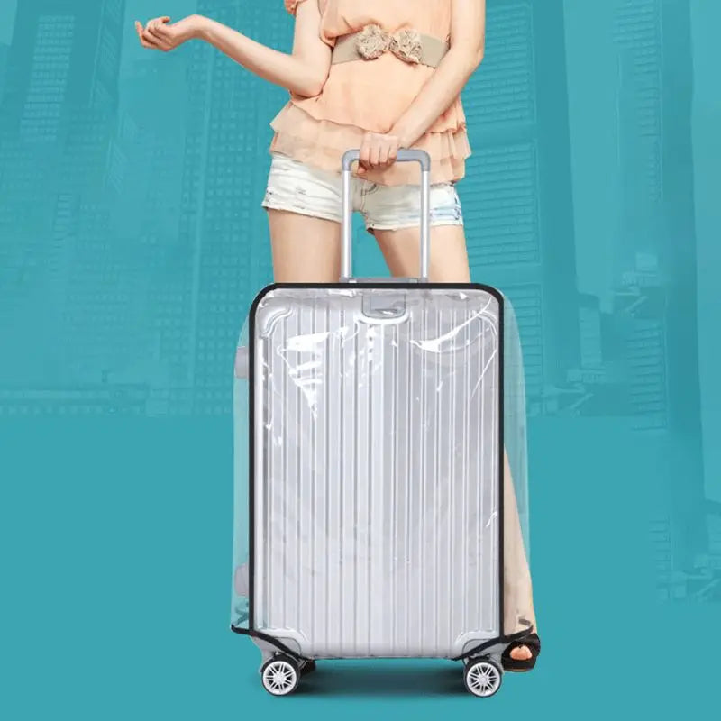 Full Transparent Luggage Protector Cover Thicken Suitcase Protector Cover PVC Suitcase Cover Rolling Luggage Cover