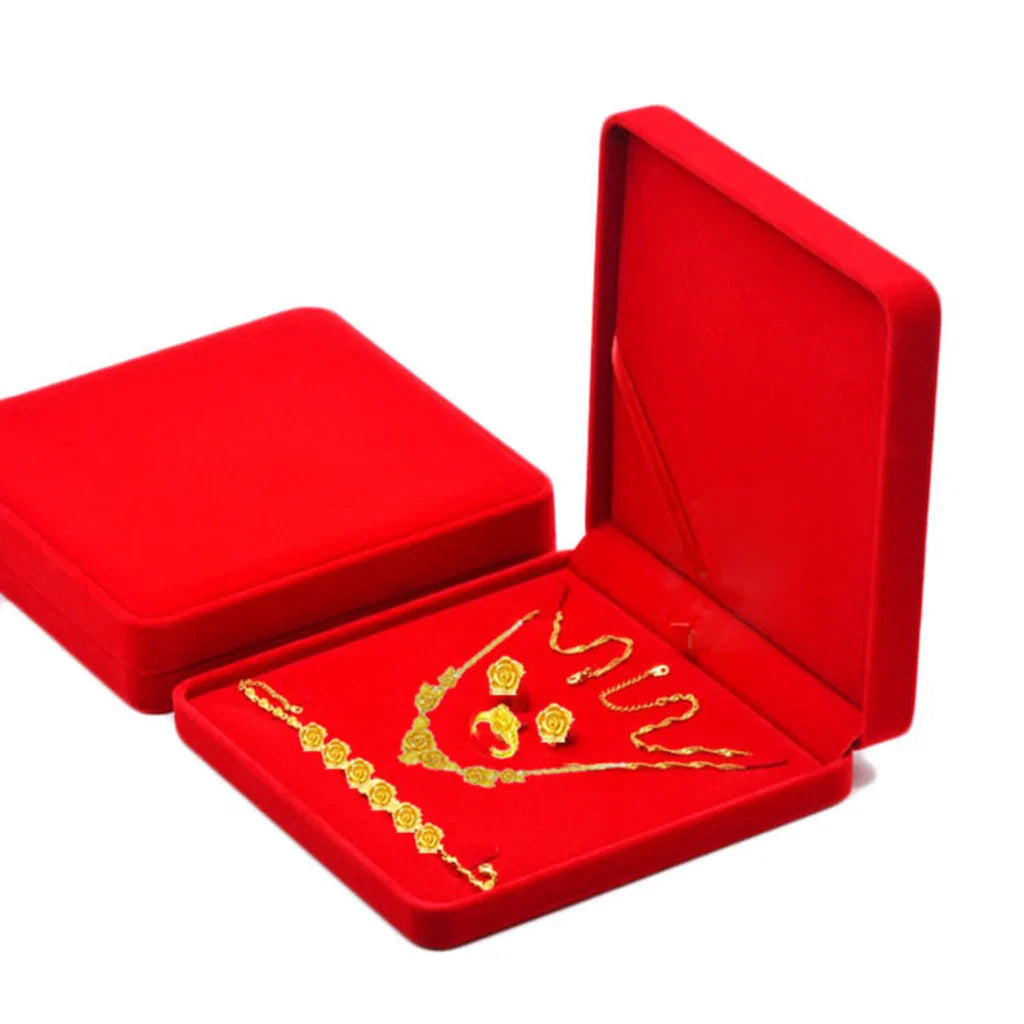 Velvet Jewelry Box for Ring Necklace Earring Jewelry Set Gift Box Bracelet Storage Jewelry Organizer Case Tray Holder Storage