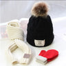 Three piece children&#39;s hat and scarf autumn/winter warm knit hat baby boy girl baby wool knit hat tide Cute fashion hat