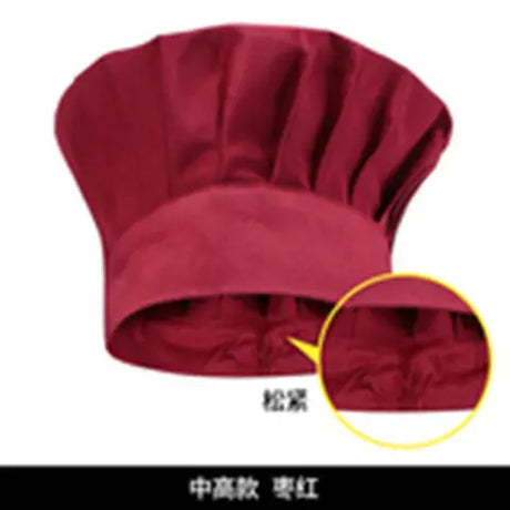 Men Master Cook Caps White Chef Hat Waiter Waitress Kitchen Work Hat Hotel Restaurant Canteen Bakery Kitchen Cap Barber Homework