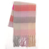 Luxury Brand Women Plaid Scarf Winter Warm Pashmina Shawls Cashmere Thick Wrap Lady Tassel Scarves Rainbow Hairy Bufanda