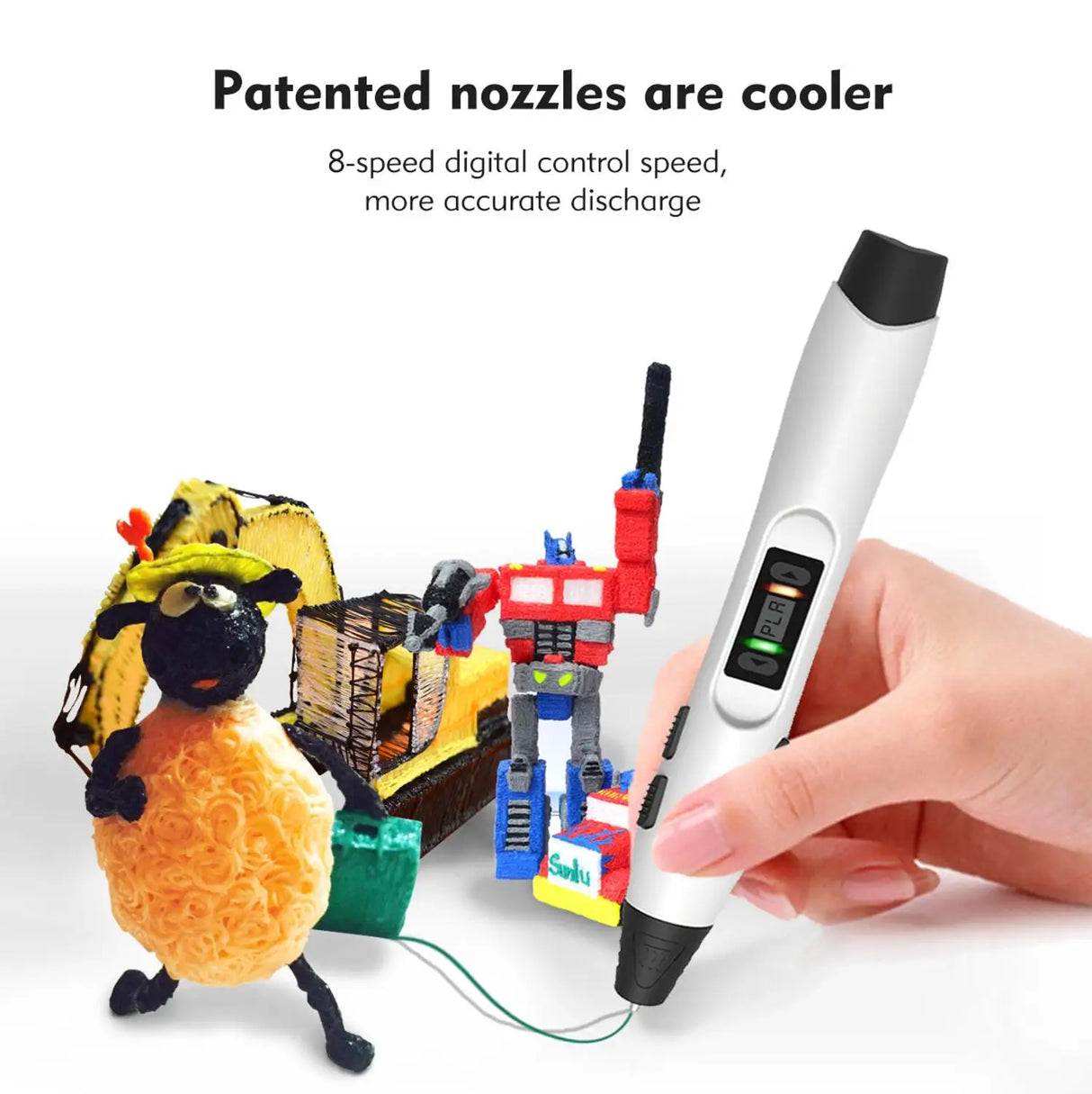 Creative 3D Printing Pen by SUNLU SL-300 - Perfect DIY Gift with Adjustable Speed and Multi-Plug Options