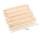 500Pcs/Pack Wooden Cuticle Pusher Remover Orange Stick Sticker Picker  Dual End Wood Manicure Dead Skin Removal Nail Care Tools