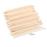 500Pcs/Pack Wooden Cuticle Pusher Remover Orange Stick Sticker Picker  Dual End Wood Manicure Dead Skin Removal Nail Care Tools