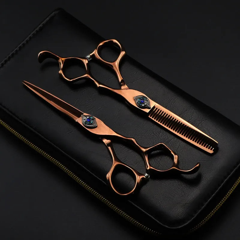 professional japan 440c steel 6 '' Retro Phoenix hair scissors cutting barber tools haircut thinning shears hairdresser scissors