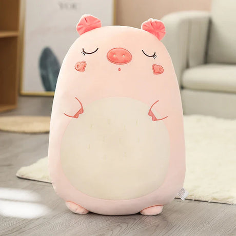 45/80CM Squishy Toy Kawaii Animal Fat Dinosaur Shiba Inu Dog Pillow Plush Toys Cute Rabbit Doll Girls Bed Sleeping Cushion