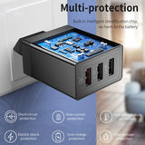 Essager 30W USB Charger Quick Charge 3.0 For iPhone 14 Samsung Xiaomi 3 Port Multi Plug Wall Mobile Phone Fast Charging