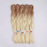 Luxury ForBraiding 3pcs bulk buy Henlon 24inch 60cm Folded Two Three Tone Color Ombre Braiding Synthetic Jumbo Braids