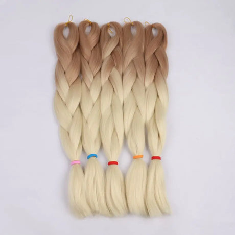 Luxury ForBraiding 3pcs bulk buy Henlon 24inch 60cm Folded Two Three Tone Color Ombre Braiding Synthetic Jumbo Braids