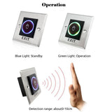 Access Button Door Exit Push Switch No Touch Release Gate Opener Door Access Control System Entry Open Touch