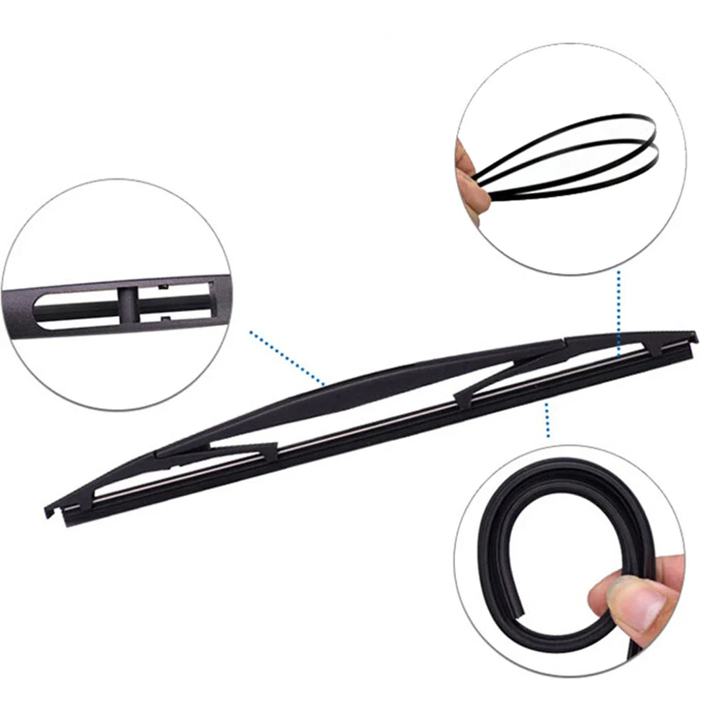 Erick's Wiper 14" Rear Wiper Blade & Arm Set Kit For Chrysler Town & Country 5 V 2008 - 2016 Windshield Windscreen Rear Window