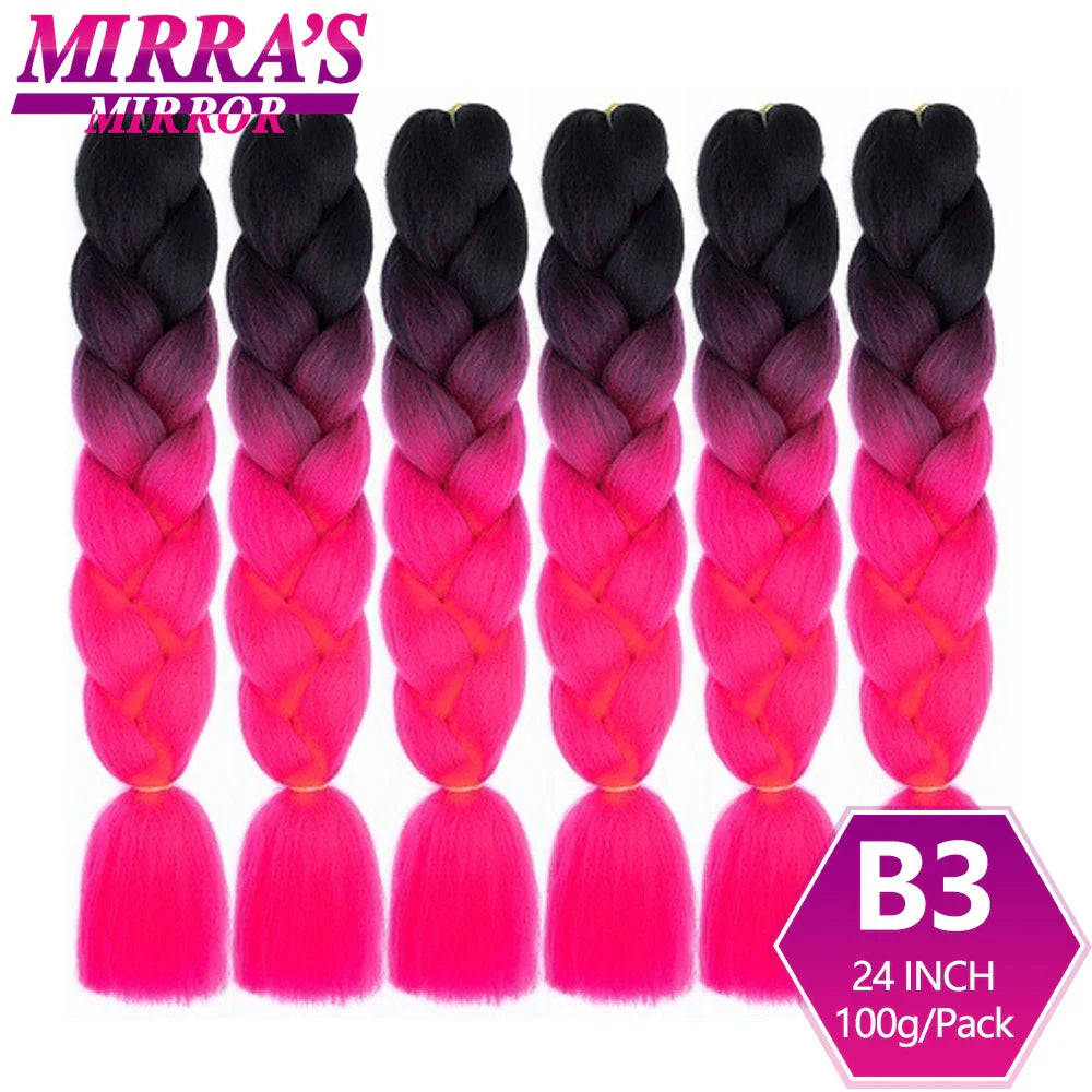 6 Bundles Jumbo Braiding Hair Extensions 24 Inch Synthetic Hair Braids for DIY Box Twist Crochet Hair Wholesale Drop Shipping