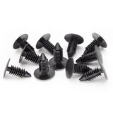 10Pcs/Set Black Plastic Rivets Clips 7.8mm Hole Car Auto Fasteners Fender Bumper Shield Retainer Universal For Ford Cars Trucks