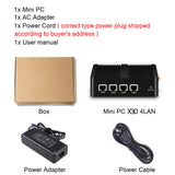 XCY Industrial Computer mini pc J4125 Fanless Intel Celeron J1900 Windows 10 Linux Ubuntu Desktop pfsense Firewall Barebone