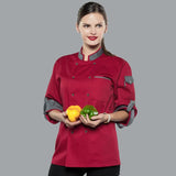 chef shirt Chef Jacket Long Adjustable Sleeve Men Women Unisex Cook Coat Restaurant Hotel Kitchen Wear Waiter Uniform