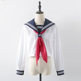 Japanese JK Suit Three Lines Woman School Uniform High School Sailor Suit Navy Cosplay Costumes Student Girls Pleated Skirt