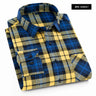 Quality Flannel Plaid Men Shirt Cotton Spring Autumn Casual Long Sleeve Dress Shirts Soft Comfort Slim Fit Button Down Clothes