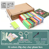 32 Color 3D Clay Plasticine Portable Box New Clay Creative Puzzle Tool Set Polymer Modeling Clay Oven Bake Clay 24pc Clay Mold