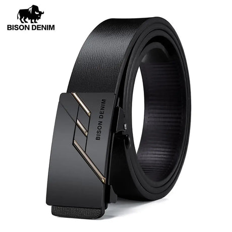 Men Genuine Leather Belt Luxury Automatic Alloy Buckle Belt High Quality  Fashion Business Cow Genuine Leather Belt for Men