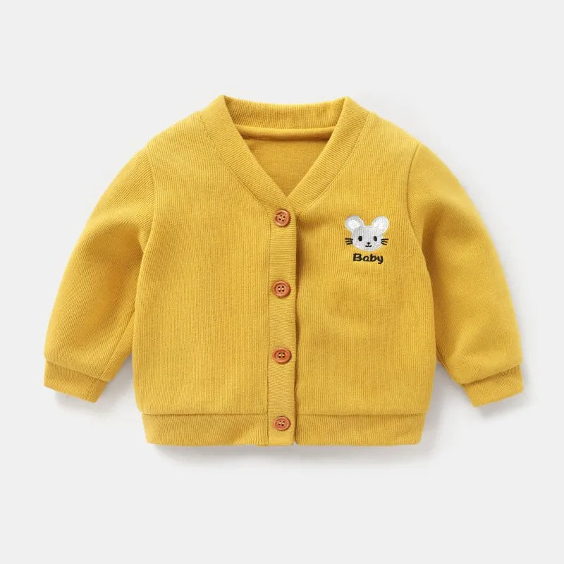 Autumn New Baby Boys Girls Coat Kids Infant Sweater Toddler Knit Cardigans Newborn Knitwear Long-sleeve Cotton Baby Jacket Tops