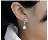 Classic Fashion 925-sterling-silver Earrings pendientes Pearl Drop Earrings For Women brincos de prata S-E27