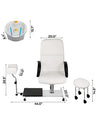 VEVOR Hydraulic Lift Adjustable Spa Pedicure Unit with Easy-Clean Bubble Massage Foot bath White/Black Chair Salon Equipment