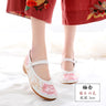 comemore Jacquard Embroidered Women Soft Bottom Ballet Flats Elegant Ladies Casual Strap Ballerinas Chinese Style Cotton Shoes