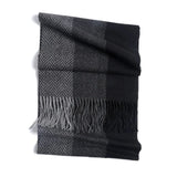 Cashmere Scarf Men Winter Strip Solid Plaid Wool Scarf Luxury Classical Warm  Cashmere Winter Scarves for Men Winter Accessories