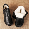 2024 New Women's Real Leather Ankle Boots Thick Bottom Plush Shoes Women Winter Warm Shoes Fashion Cool Footwear Size 35-41