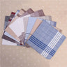 5Pcs Multicolor Plaid Stripe Men Pocket Squares Business Chest Towel Pocket Hanky Handkerchiefs Hankies Scarves 100% Cotton