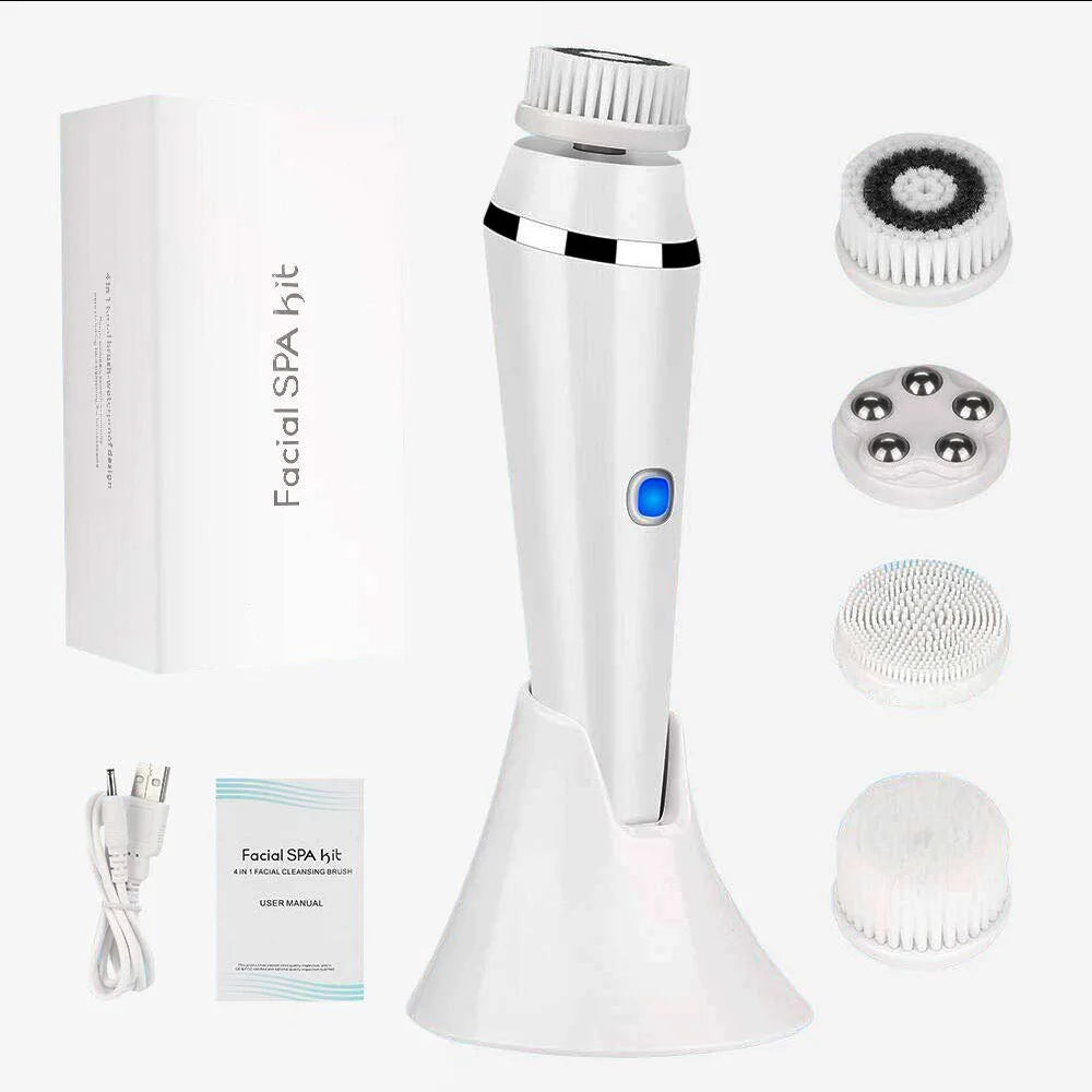 3 in 1 Facial cleansing Brush Set for Skin Cleaning and Exfoliating with 3 Different Cleansing Brush Head Face Washing Product