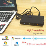 Urgrico external Sound Card with SPDIF & USB Extension Cable remoted wake-up studio record USB 7.1 Sound card for PC computer