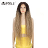 Noble Synthetic Lace Front Wig 38 Inch Long Curly Wig For Women Cosplay Feminino Lace Front Ombre Blonde Wig Heat Resistant Wigs