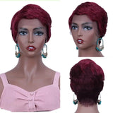 Rebecca Short Bob Wig Pixie Cut Wig Straight Human Hair Wigs T Part Transparent Lace Wig For Women Preplucked Hairline Wig