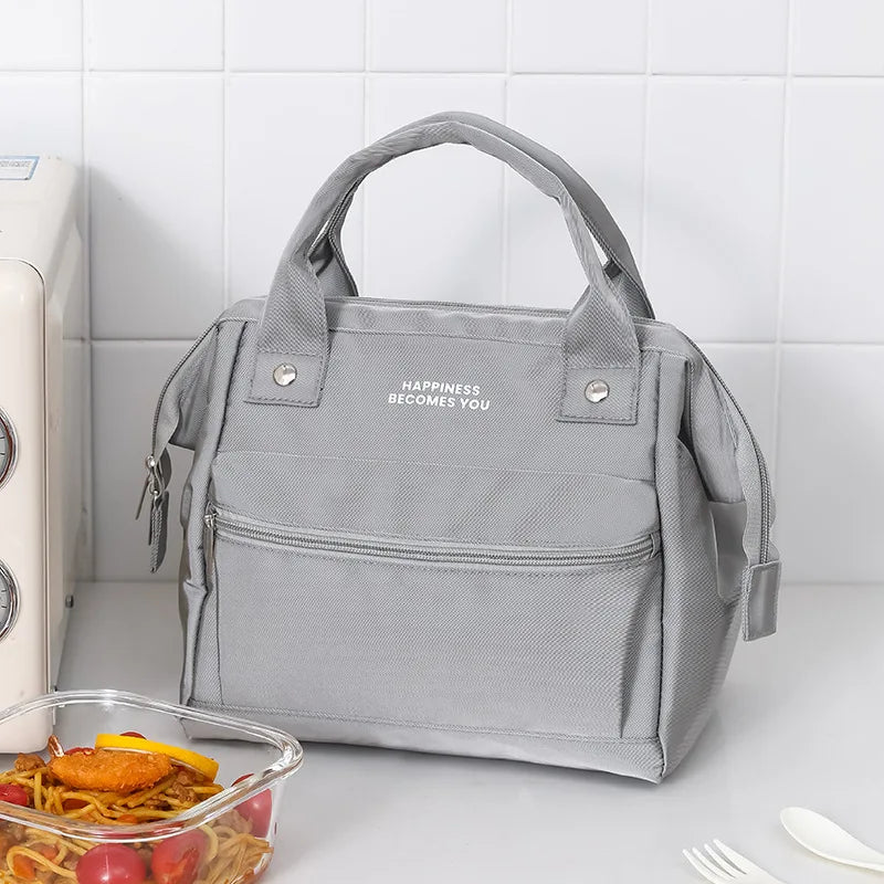 Portable Lunch Bag Women Large Capacity Waterproof Convenient Fresh Cooler Bags Picnic Lunch Container Food Storage Bags WY278