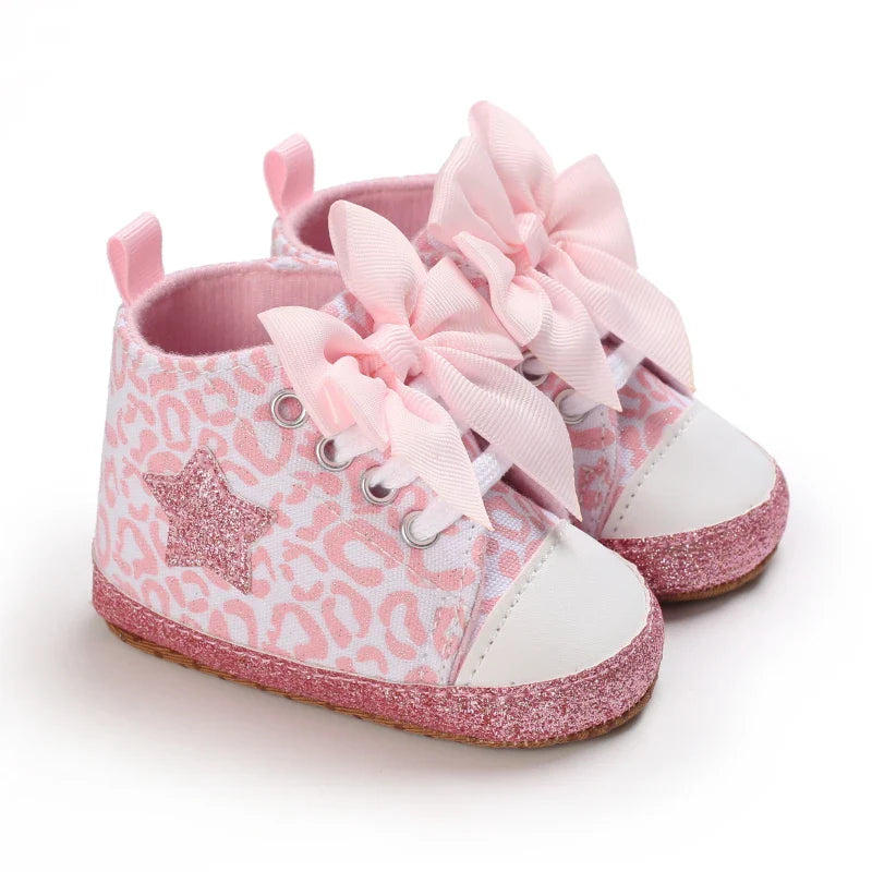 Summer Fashion Newborn Pink Baby Shoes Non-slip Cloth Bottom Shoes For Girls Elegant Breathable Leisure Baby First Walking Shoes