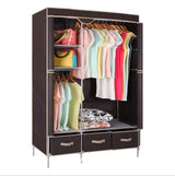 Non-Woven Fabrics Wardrobe Coffee Fabric Closet Portable Folding Dust-proof Waterproof Storage Cabinet Bedroom Home Furniture