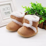 Baywell Autumn Winter Warm Newborn Boots 1 Year baby Girls Boys Shoes Toddler Soft Sole Fur Snow Boots 0-18M