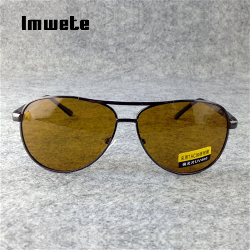 Imwete Polarized Sunglasses Men TAC Sun Glasses Female Male Night Vision Driving Glasses Goggles UV400 Yellow Lens Eyeglasses