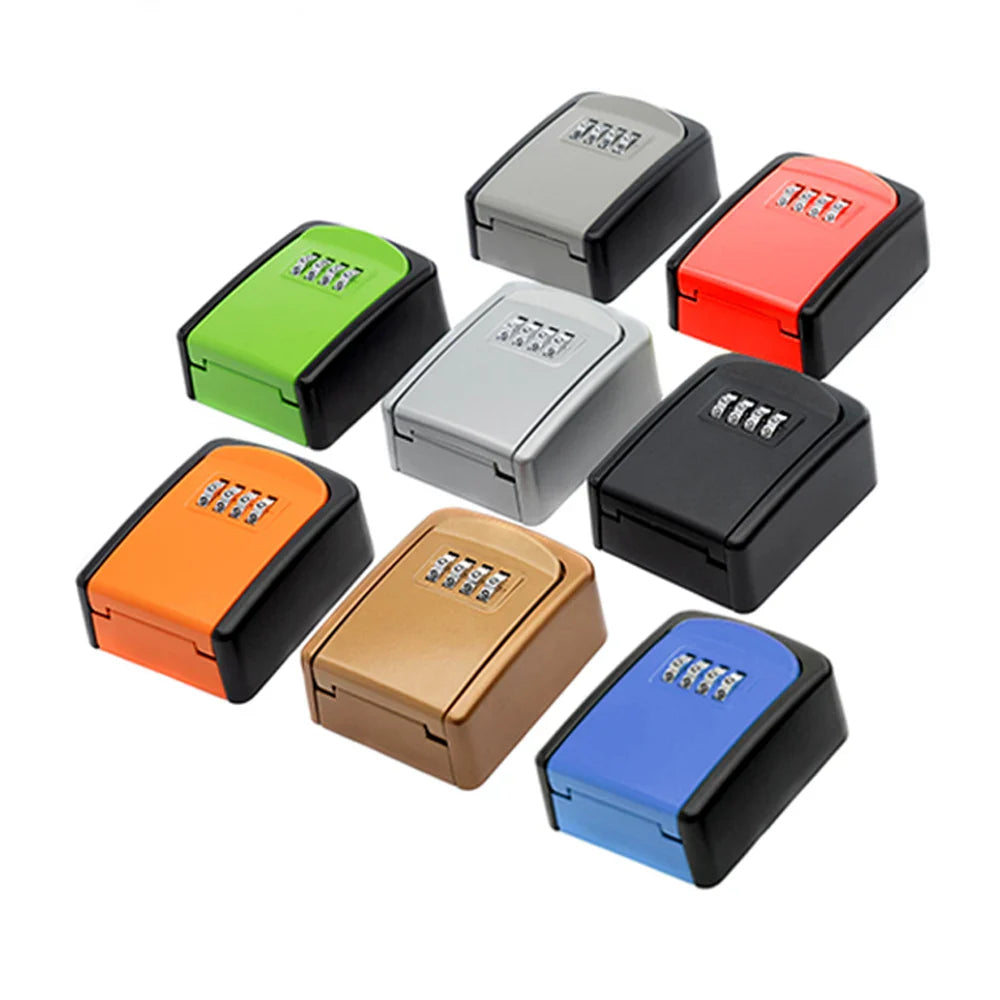 Mini Key Box Password Lock Door Cat Eye Metal Outdoor Wall Mounted Anti-theft Key Lock Box Home Office Indoor Security