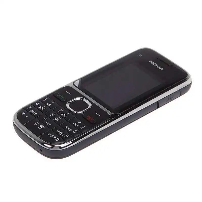 Used Nokia C2 C2-01 GSM Mobile Phone English&Hebrew Keyboard Support The Logo on Button Unlocked 2G 3G Cellphone