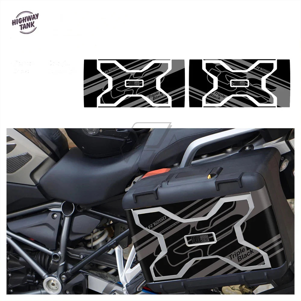 Motorcycle Sticker Case for BMW Vario Case 2013-2020 W/ R1250GS Triple Black Trunk Box Decals