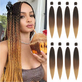 Alororo Ombre Pre Stretched Braiding Hair Synthetic Hair Braids 30 Inch Afro Brown Black Blue Profession Jumbo Box Braids