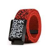 Fashion Pop Print Street Dance Graffiti Popular Casual Men's and Women's Clothes Couple Canvas Belt