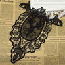 1 Pc Black Flower Neckline Collar Lace Applique Fabric for Fabric Apparel Sewing On Home Textiles For Dress Scrapbooking