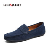 DEKABR Big Size 38~49 Men Loafers Real Leather Shoes Fashion Men Boat Shoes Brand Men Casual Leather Shoes Male Flat Shoes