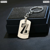 NEW DIY Stainless Steel A-Z Letters key Chain Charm 26 Letters  KeyChain Men Women keychain Couple gift Jewelry Car Key Ring