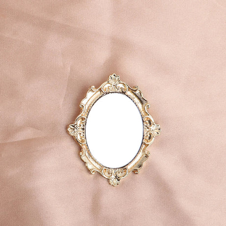 Vintage Gold Sliver Color Mirror Metal Brooches For Women Elegant Baroque Painting Brooch Pins Female Jewelry Accessories Gifts