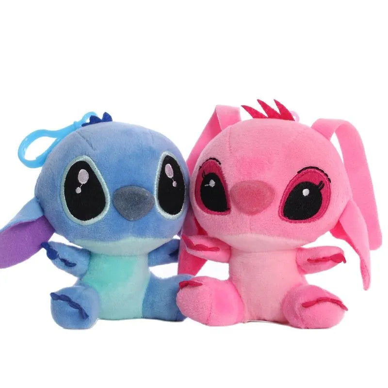 Wholesale 40pcs/lot 10cm cartoon anime Lilo Stitch Empty Plush Toys cute Stitch Unstuffed Doll keychain Skin only no Filling