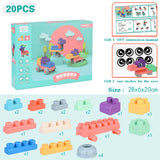 Baby Rubber Big Size Particle Bricks Toys DIY Building Blocks Big Brick Early Educational Large Soft Bricks Toy Bath For Toddler